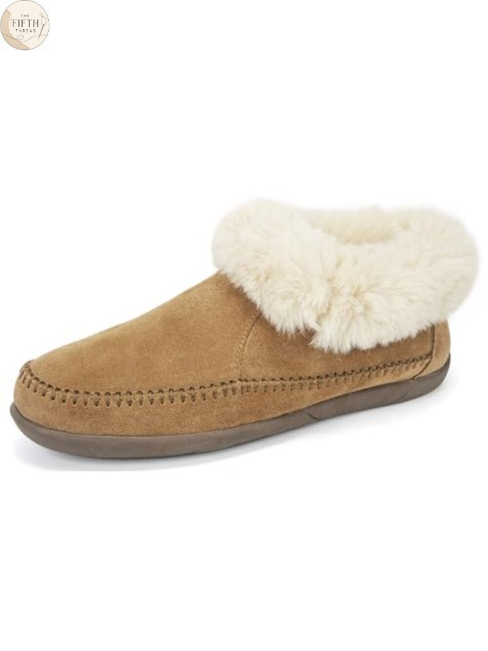 Genuine Leather Upper Slippers Indoor Outdoor Memory Foam Faux Fur Mocc